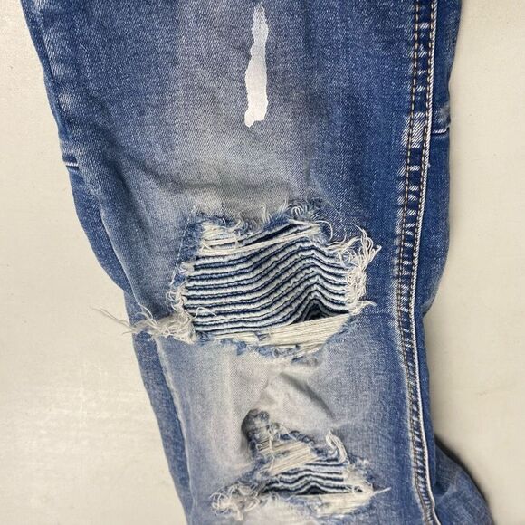 KDNK 11 4 14 11 Men’s Distressed Destroyed Jeans Blue Size 34 - Picture 11 of 12